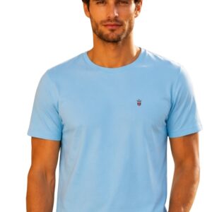 Mens Premium 100% Cotton Solid Crew Neck T-Shirt